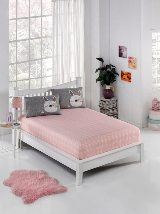 L'essentiel linge de maison Juego de Sábanas Individual Algodón y Poliéster 100x200+20cm